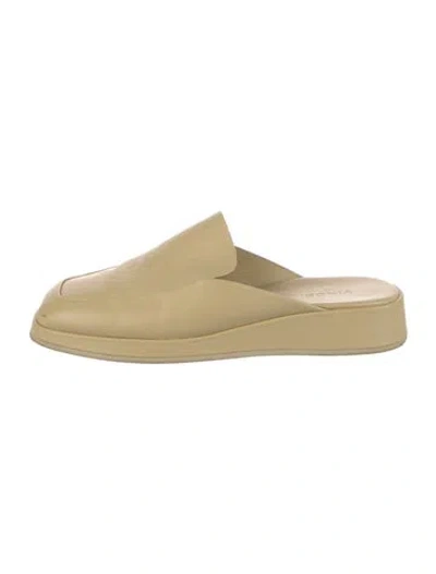 Pre-owned Vince Leather Mules In Neutral