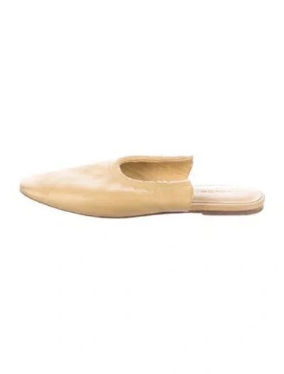 Pre-owned Vince Leather Mules In Neutral