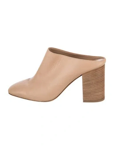 Pre-owned Vince Leather Mules In Neutrals