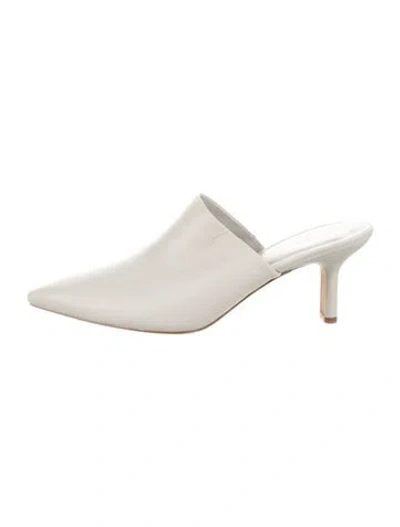 Pre-owned Vince Leather Mules In Neutrals