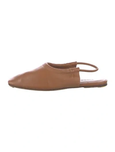 Pre-owned Vince Leather Mules In Neutrals