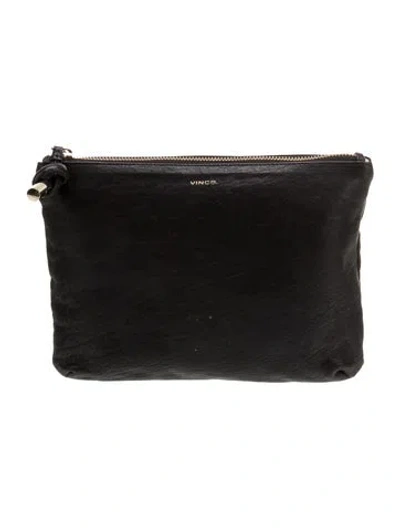 Pre-owned Vince Leather Portfolio In Black