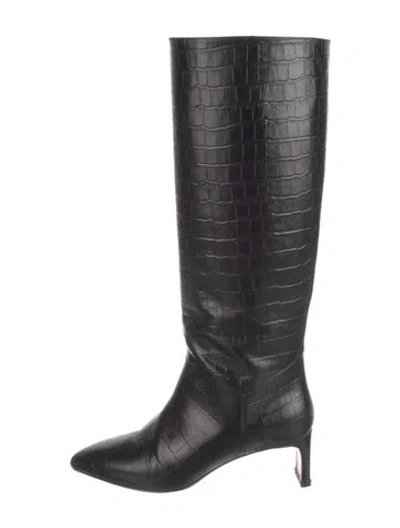 Pre-owned Vince Leather Riding Boots In Black