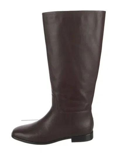 Pre-owned Vince Leather Riding Boots In Brown
