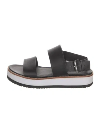 Pre-owned Vince Leather Sandals In Black