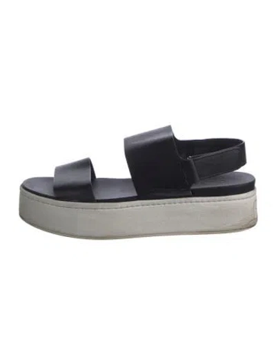 Pre-owned Vince Leather Sandals In Black