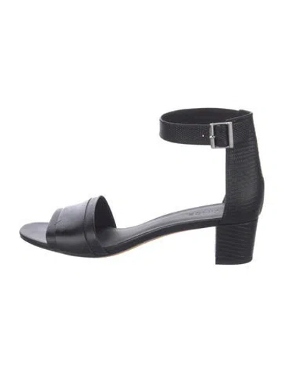 Pre-owned Vince Leather Sandals In Black