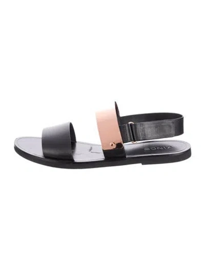 Pre-owned Vince Leather Sandals In Black
