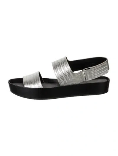 Pre-owned Vince Leather Sandals In Black