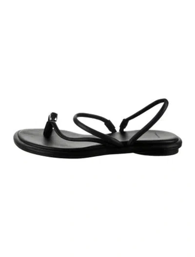 Pre-owned Vince Leather Sandals In Black