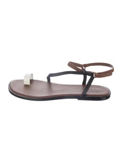 Pre-owned Vince Leather Sandals In Black