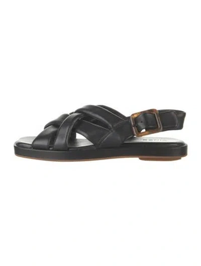 Pre-owned Vince Leather Sandals In Black
