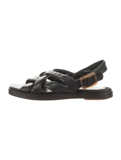 Pre-owned Vince Leather Sandals In Black