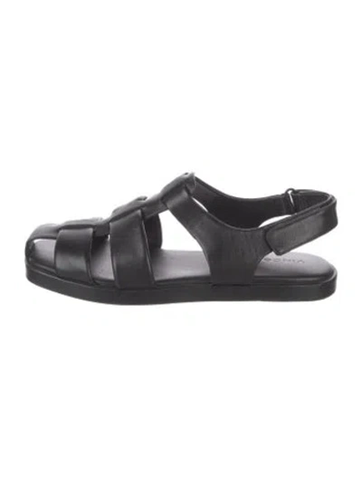 Pre-owned Vince Leather Sandals In Black
