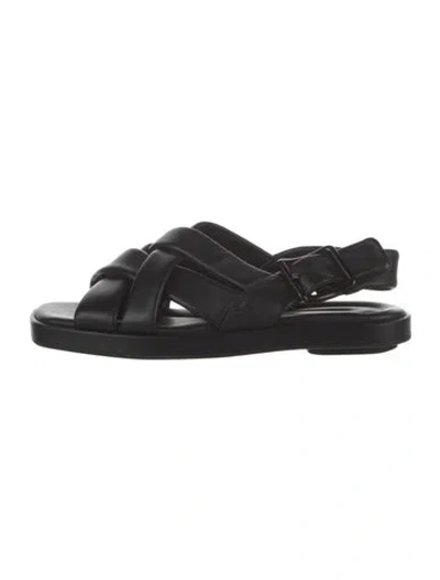 Pre-owned Vince Leather Sandals In Black