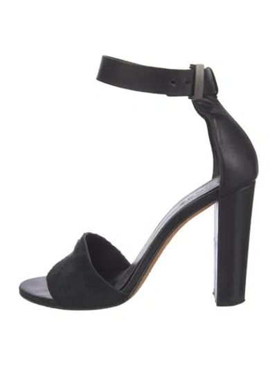 Pre-owned Vince Leather Sandals In Blue