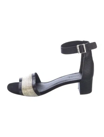 Pre-owned Vince Leather Sandals In Blue