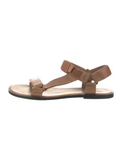 Pre-owned Vince Leather Sandals In Brown