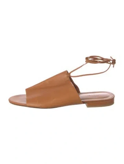 Pre-owned Vince Leather Sandals In Brown