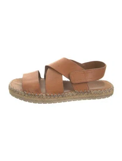 Pre-owned Vince Leather Sandals In Brown/neutrals