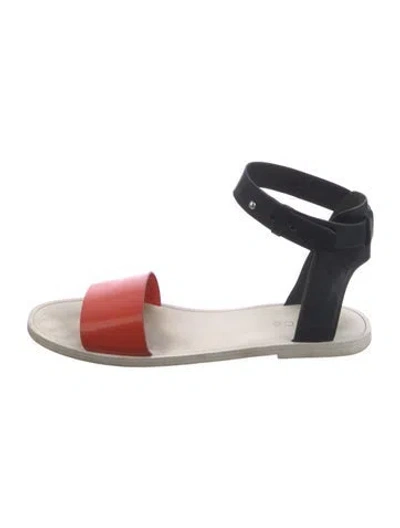 Pre-owned Vince Leather Sandals In Neutrals
