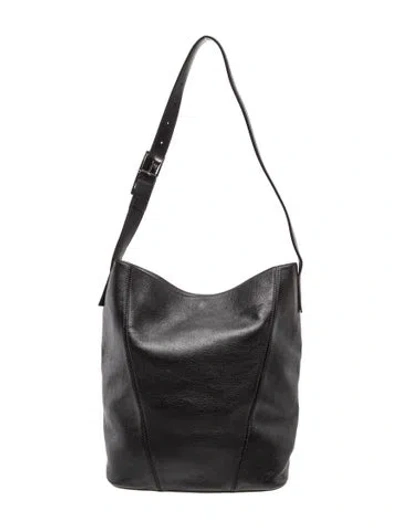 Pre-owned Vince Leather Shoulder Bag In Black/grey