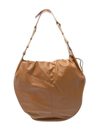 Pre-owned Vince Leather Shoulder Bag In Brown