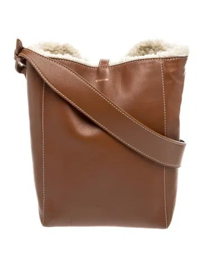 Pre-owned Vince Leather Shoulder Bag In Brown