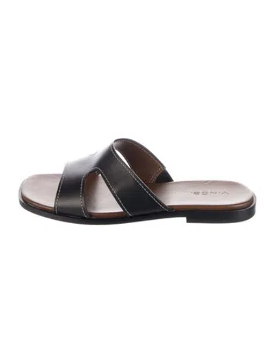 Pre-owned Vince Leather Slides In Multicolor