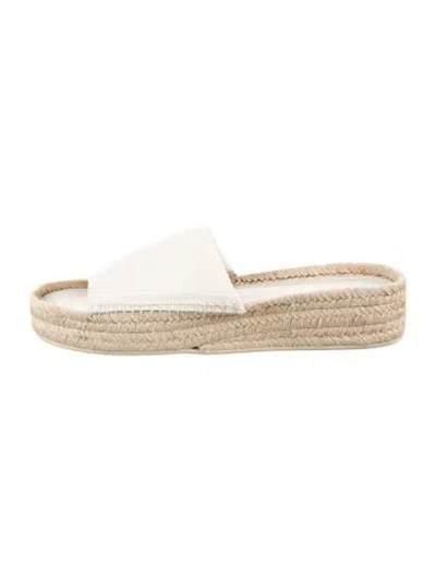Pre-owned Vince Leather Slides In Neutrals