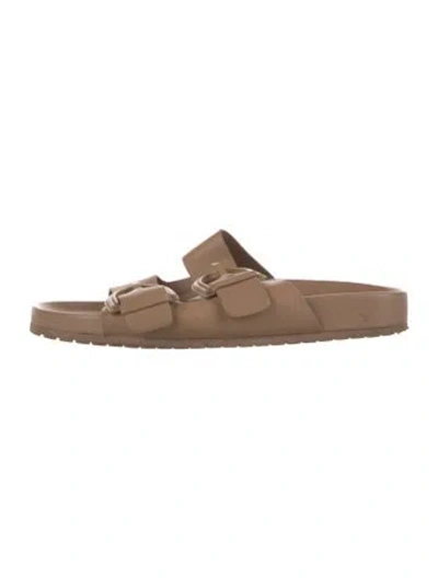 Pre-owned Vince Leather Slides In Neutrals