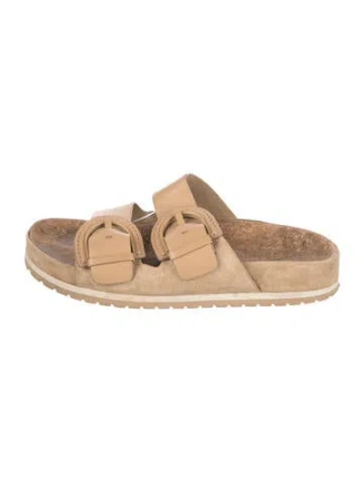 Pre-owned Vince Leather Slides In Neutrals