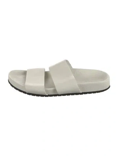 Pre-owned Vince Leather Slides In White