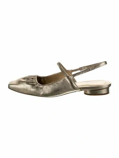 Pre-owned Vince Leather Slingback Flats