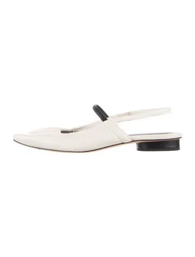 Pre-owned Vince Leather Slingback Flats In Neutrals