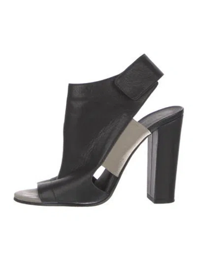 Pre-owned Vince Leather Slingback Pumps In Black