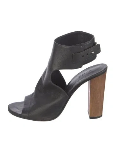 Pre-owned Vince Leather Slingback Pumps In Black