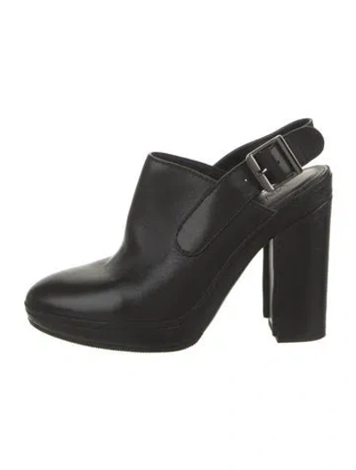 Pre-owned Vince Leather Slingback Pumps In Black