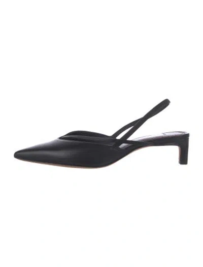 Pre-owned Vince Leather Slingback Pumps In Black