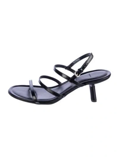 Pre-owned Vince Leather Slingback Sandals In Blue