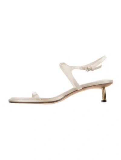 Pre-owned Vince Leather Slingback Sandals In Gold