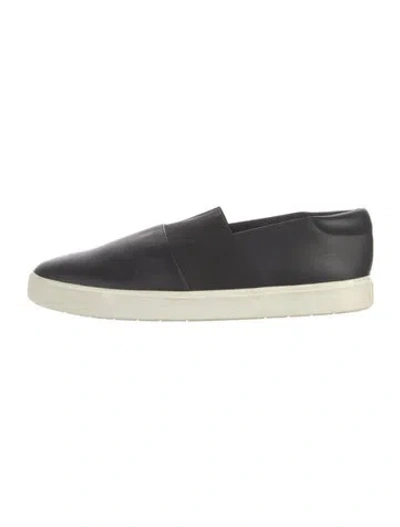 Pre-owned Vince Leather Sneakers In Black