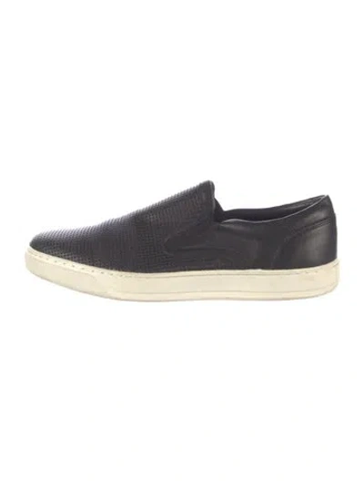 Pre-owned Vince Leather Sneakers In Black