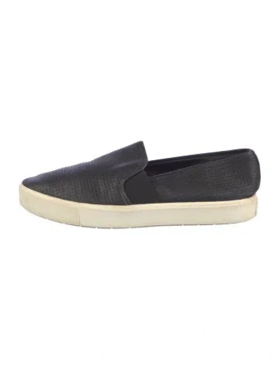 Pre-owned Vince Leather Sneakers In Black