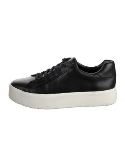 Pre-owned Vince Leather Sneakers In Black