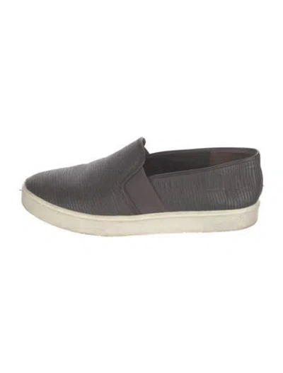 Pre-owned Vince Leather Sneakers In Grey