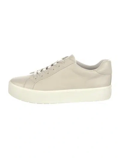 Pre-owned Vince Leather Sneakers In Neutral