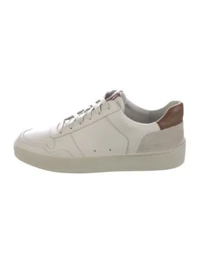 Pre-owned Vince Leather Sneakers In Neutral