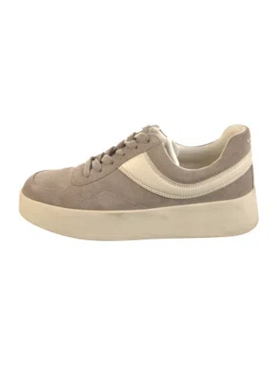 Pre-owned Vince Leather Sneakers In Neutrals
