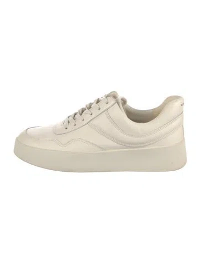 Pre-owned Vince Leather Sneakers In Neutrals